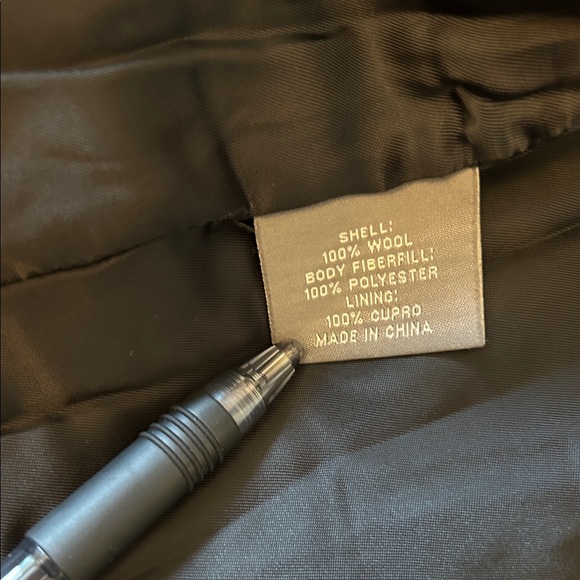 Men's Classic Charcoal Wool Coat EUC - Picture 5 of 6